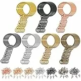 35 Stück Schlüsselanhänger Metall Split Schlüsselringe Basteln Set Ringe mit Silberkette 180 Stück Schrauböse Pins Bulk DIY Kunsthandwerk für die Schmuckherstellung Schlüsseletui Dekoration