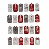 Adventskalender DIY Karten mit Sprüchen Bastelset │ 4,5x8cm Papier 1-24 Karten │ Weihnachten Adventszeit Kalender (1 x Adventskalender Karten 24tlg.)