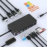 Micro-soft Surface Dock 2,Surface Docking Station 12 in 1 Triple Display Surface Dock mit 2 HDMI 4K +VGAfür Surface Pro 11/10/9/8/×/7/6/5/4/3, Surface Laptop 7/6/5/go/4/3/2/1,Surface Book Laptop 3/2/1