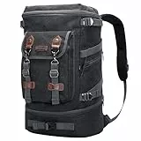 WITZMAN Canvas Reiserucksack Herren Laptop Rucksack Fit 16 Zoll Herren mit Schuhfach für Reisen（A568 Schwarz）
