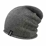 Strickmütze, grobe Schädelmütze, gehäkelt, Winter, warm, für Herren und Damen, warm, gestrickt, Wolle, Skimütze, Winnter-Mütze, h, Einheitsgröße