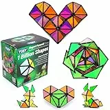TOSY Magnet Pyramid Glow – 1 Würfel verwandelt Sich in 1 Milliarde Formen, 12 Teile, 243 Magnete, Leuchtend, Kinder, holografisches Design, kreatives STEM/STEAM-Puzzle
