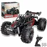 Carox ferngesteuertes Auto,2.4 GHz 25 km/h RC Auto,1:18 Off ferngesteuertes Auto Outdoor mit Scheinwerfer und Fahrgestellbeleuchtung,monstertruck ferngesteuert,Geburtstagsgeschenk für Kinder
