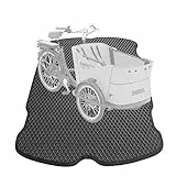 EVA Drive Premium Schutzmatte für Babboe Curve | Lastenrad Fußmatten Teppiche | Lastenrad Zubehör | mit Einfassung | Farbe Schwarz