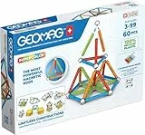 Geomag Supercolor 60 Teile Magnetisches Spielzeug für Kinder, Geschenk für Jungen und Mädchen im Alter von 5 6 7 8 9 10 11 12 13 Jahren, magnetische Konstruktionen, Kinderspielzeug