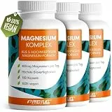 Magnesium Komplex 540 Kapseln - 400 mg elementares Magnesium pro Tag, 5 hochwertige Formen: Mag. Oxid, Citrat, Bisglycinat, Malat & Ascorbat - optimale Bioverfügbarkeit - laborgeprüft mit Zertifikat