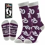 Belillpipi 70. Geburtstag Frau Geschenk, Lustige Socekn Geschenke für 70 Jahre Geburtstag, Socken mit Spruch Geschenkideen 70 Geburtstagsgeschenk