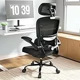 TRALT Bürostuhl Ergonomisch - Bürostuhl mit Verstellbare Lordosenstütze Kopfstütze Gaming Stuhl - Office Chair - Schreibtischstuhl Home Office Chair Ergonomic 150kg für Große Menschen Schwarz