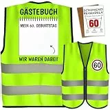 Giftota 60 Geburtstag Geschenk Junge, 60 Geburtstag für Junge mit Grußkarten, WIR WAREN DABEI Geburtstag Weste, Geburtstagsgeschenk für Männer, Lustige Geschenke Geburtstag für Parteien