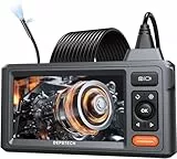 Endoskopkamera mit Licht, DEPSTECH 1080P Dual Lens Endoskop 5,0 Zoll IPS Bildschirm Inspektionskamera IP67 Wasserdicht 5m Schlangenkamera, Industrie Endoskop Rohrkamera Kanalkamera 5M