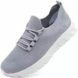 FZJIALI Schuhe Herren Turnschuhe Sportschuhe Laufschuhe Gym Schuhe Herren Sneaker Slip on Atmungsaktive Leichter Running Stoff Sneaker Sport Bequeme Freizeitschuhe Männer Schuhe Grau Größe 46