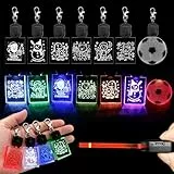 LED Blinklicht Schulranzen Kinder mit Cartoon-Motiven, 7 Stück USB Aufladbar Reflektoren Rucksack Licht, Reflektor Anhänger Sicherheitslicht für Schulranzen Tornister Laufen Joggen Kinderwagen