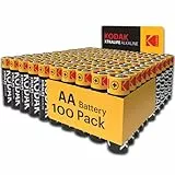 Kodak | AA Batterien | Doppel A Batterien | 100 Stück | Einweg-Batterien | Alkalibatterie | 1,5 V
