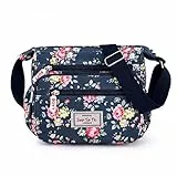 Gelory Umhängetasche für Damen: Umhängetasche mit mehreren Taschen, wasserdicht, Nylon, für Wasserflasche, Telefon, Einkaufen, Wandern, den täglichen Gebrauch, blau, Einheitsgröße