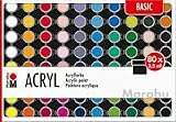 Marabu 1210000000207 - Großes Einsteigerset Acrylfarben Basic, 80 x 3,5 ml, auf Wasserbasis, wasserfest und lichtbeständig, schnelltrocknend für Keilrahmen, Papier, Pappe, Holz