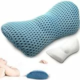 Retoo Lendenkissen Orthopädisches 23x13x46 cm, Lendenwirbelkissen aus Memory Foam, Rückenstützkissen mit Atmungsaktives Material, Universell für Bett, Stuhl, Auto, zur Schmerzlinderung im unteren Rück