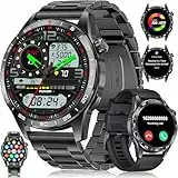LIGE Smartwatch Herren mit Telefonfunktion/400mAh Lange Akkulaufzeit für Android iOS,1.43'' Amoled Display,110+ Sportmodi,Bluetooth-Anrufe,IP68 Wasserdicht Fitnessuhr mit Herzfrequenz, Schlafmonitor