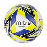 Mitre Ultimatch Fußball | verbesserte Ballkontrolle | äußerst strapazierfähig | noch mehr Präzision | Ball Fußball, Weiß/Blau, 4