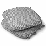 Paco Home Sitzkissen mit Schnüre 40x40 Memory-Schaum-Kissen Stuhlkissen Uni Sitzauflage Innen 2er Set