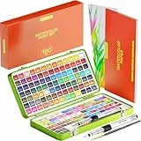 Artistro Aquarellfarben Set 160 Farben mit Pinsel und Aquarellpapier, Tragbarer Box Aquarellset, Aquarell set für Reisen, Wasserfarben für Künstler und Hobbymaler