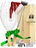 BAMBUA® Geschenkset für Massage und Entspannung - Kopfmassagegerät & Rückenkratzer - Nachhaltiges Wellness Geschenk für Männer und Frauen, inkl. Geschenkverpackung - Ideal zum Verschenken