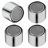 M22 Strahlregler Perlatoren für Wasserhähne Mischdüse Luftsprudler, 4 Stück M22 Wasserhahn Sieb Einsatz Wasserhahn Filter Verchromt Wasserhahn Bubbler für Bad, Küche Wasserhahn