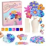 Kiztoys Bastelset Kinder ab 6-4-5 Jahre Basteln Mädchen 8 10 6 5 7 Jahre, Blumen Bastelkoffer Blumenstrauß mit Pailletten Kreativ Set für Mädchen Kindergeburtstag Geburtztag Geschenk für 3-12 Jahre