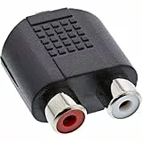 InLine 99346 Audio Adapter, 3,5mm Klinke Buchse Stereo an 2x Cinch Buchse