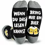 Lustige Geschenke für Männer Herren Vater Damen Weihnachten Witzige Lustige Socken Geburtstagsgeschenk Ideen Frauen Geschenke Funny Socks Vatertag Männertag (BringBier)