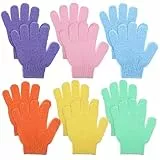 JJUNW 12 Stück Peelinghandschuh, Badehandschuhe Peeling Handschuhe Exfoliating Gloves Peeling Duschhandschuhe Körperschrubber Handschuh Für Körper Dusche Entferner Abgestorbene Haut Scrubber