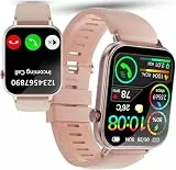 VKROBAG 2026 Smartwatch Herren Damen, 1,85' HD-Touchscreen Smart Watch mit Telefonfunktion, Rosarot Uhr