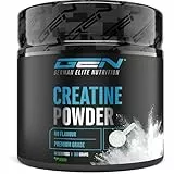 Creatin Pulver - 300 g - Creatine Monohydrat Pulver - Optimale Löslichkeit & mikrofein - Vegan - 88 Anwendungen - German Elite Nutrition