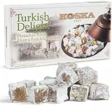 Lokum PISTAZIE 500g I Türkischer Honig I Türkische Süßigkeit 500g I Geschenkgröße | Vegan | Halal | Koscher | Glutenfrei I Turkish Delight I Aromali Lokum I Türkischer Honig I Ekstra Fistikli Lokum