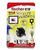 Fischer 518168 Bilderhaken, 8 Stück, Schwarz