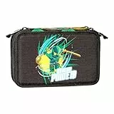 SKANDO BAGS Lego NINJAGO Federmäppchen - Stilvolle Organisation für Schreibutensilien mit DREI geräumigen Fächern, sicheren Reißverschlüssen und einzigartigen 1x1 Lego-Details, Dragon Power