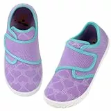IceUnicorn Hausschuhe Kinder Jungen Atmungsaktiv Pantoffeln Mädchen Rutschfest Kindergartenschuhe Leicht Unisex Slippers(Lila Herz,30EU)