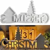 ALEFBET Silikonformen Gießformen, Silikonform Weihnachten, Silikon Gießform Christmas, Gipsformen zum Gießen, Epoxidharz Formen zur Herstellung von Weihnachtsdeko