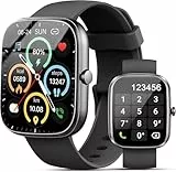 Smartwatch Herren Damen,1.96' HD Smartwatch Damen mit Telefonfunktion,Smart Watch Fitnessuhr 100+ Sportmodi, IP68 Wasserdicht, Sportuhr mit Herzfrequenz Schlafmonitor Schrittzähler, für Android iOS