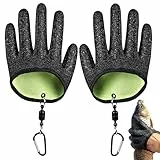 Xynovate 1 Paar Angelhandschuhe, Stichfeste Bissfest Angelhandschuh, wasserdichte Angelhandschuhe mit Anti Schnitt und 2 Magnetverschluss für Den Sicheren Umgang mit Hecht Zander Wels