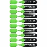 Schneider Job 150 Textmarker (aus recyceltem Kunststoff, ausgezeichnet mit Der blaue Engel) 10er Pack grün