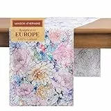 Maison d'Hermine Tischläufer, Blumenmuster, 100 % Baumwolle 14.5' x 108' mehrfarbig