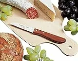 Fackelmann NIROSTA Urgroßmutters Messer PRAKTIKA, Küchenmesser aus Edelstahl, Schälmesser mit Holzgriff (Farbe: Braun/Silber), Menge: 1 Stück
