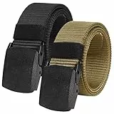 Chalier Unisex Schwarz & Gold Gürtel, 130cm