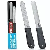 BluePet 2x Krallenfeile für Hunde und Katzen, Nagelfeile Hundekrallen, Krallenpflege Hund, Katze & Kleintiere, Ergänzung zu Krallenschere & Krallenschleifer (2er Set grob + fein)