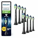 Philips Sonicare W2 Optimal White, Original Ersatzbürstenköpfe, Schwarz, 8er-Pack, HX6068/88