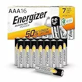 Energizer Alkaline Power Batterien AAA (16 Stück) - Hochleistungsbatterien 1,5V - Batterie für Haushalt und Büro - 100% plastikfreie Verpackung - 7 Jahre lagerfähig [Exklusiv bei Amazon]