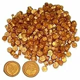 Wachs Achteckig Wachssiegel Stempel, 500 Stück siegelwachs Perlen, für Vintage Siegellack und Brief, Einladungen, Karten, Paket Geschenk (Königliches Gold, 500)