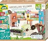 Lena 42830 Eco Upcycling Bastelset Dorf, Papier Village aus Papierbögen und Haushaltsgegenständen, Papierset und Spielset, Klebeset für Jungen und Mädchen, Papierbasteln für Kinder ab 6 Jahren, Mittel