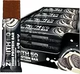 IronMaxx Zenith 50 High Protein Bar - Cookies & Cream - 16x45g | Eiweißriegel mit 50% Protein | Low Sugar Snack mit cremiger Umhüllung | High Proteinriegel für Muskelaufbau, Diät & Fitness