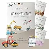 lila liebt dich® 100 fantastische Fahrzeug-Tattoos Kinder (6 unterschiedliche Bögen) - Temporäre Tattoos// Kindertattoos hautfreundlich & dermatologisch getestet // Kinder Tattoo Made in Germany